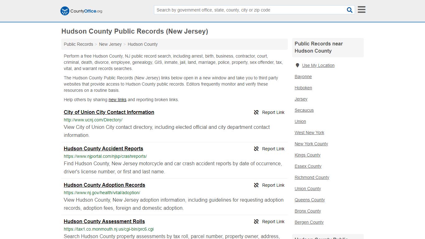 Public Records - Hudson County, NJ (Business, Criminal, GIS, Property ...